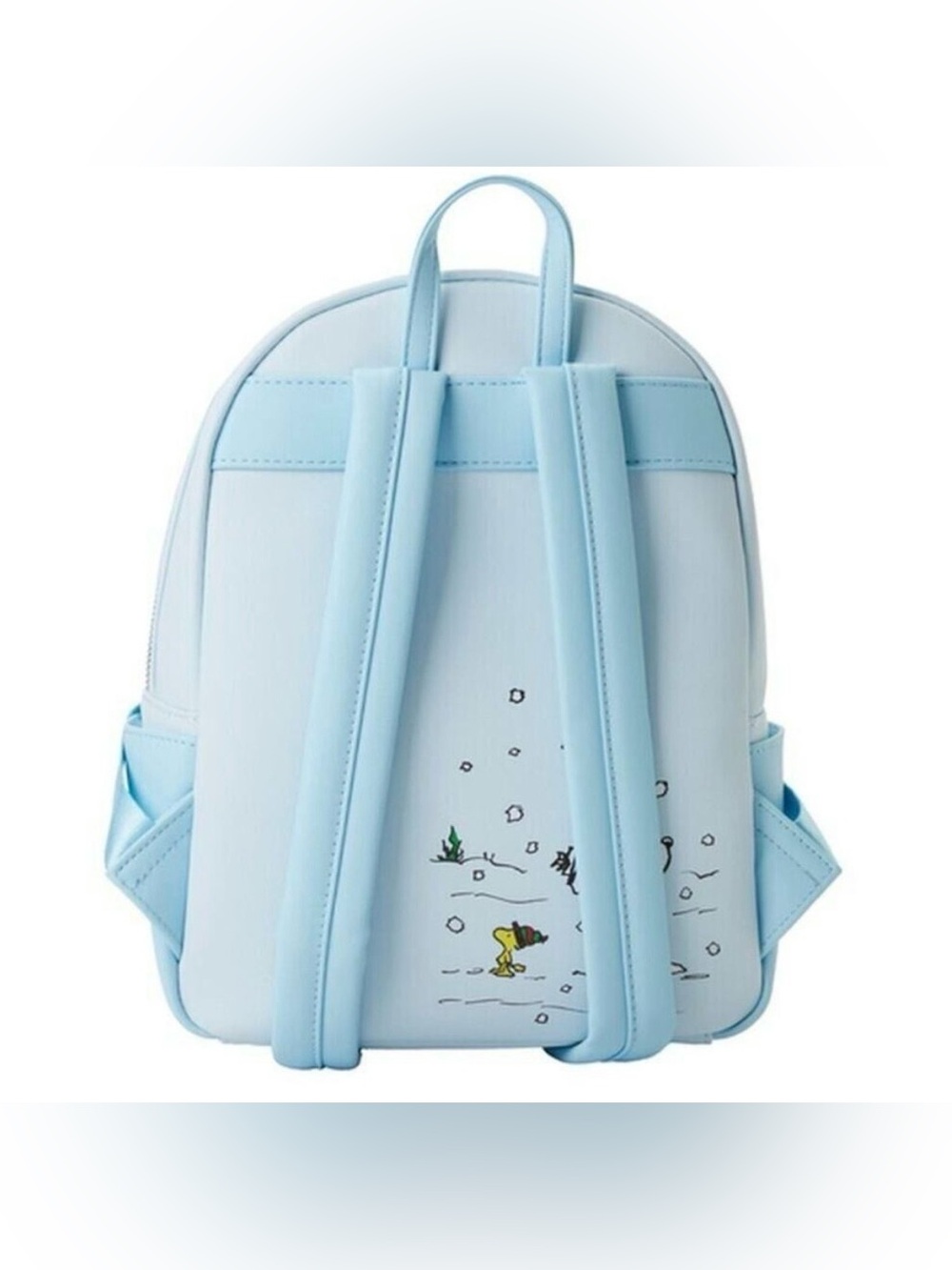 Loungefly Peanuts Charlie Brown Snoopy Ice Skating Winter Snow Mini Backpack - Picture 2 of 11